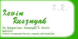 kevin rusznyak business card
